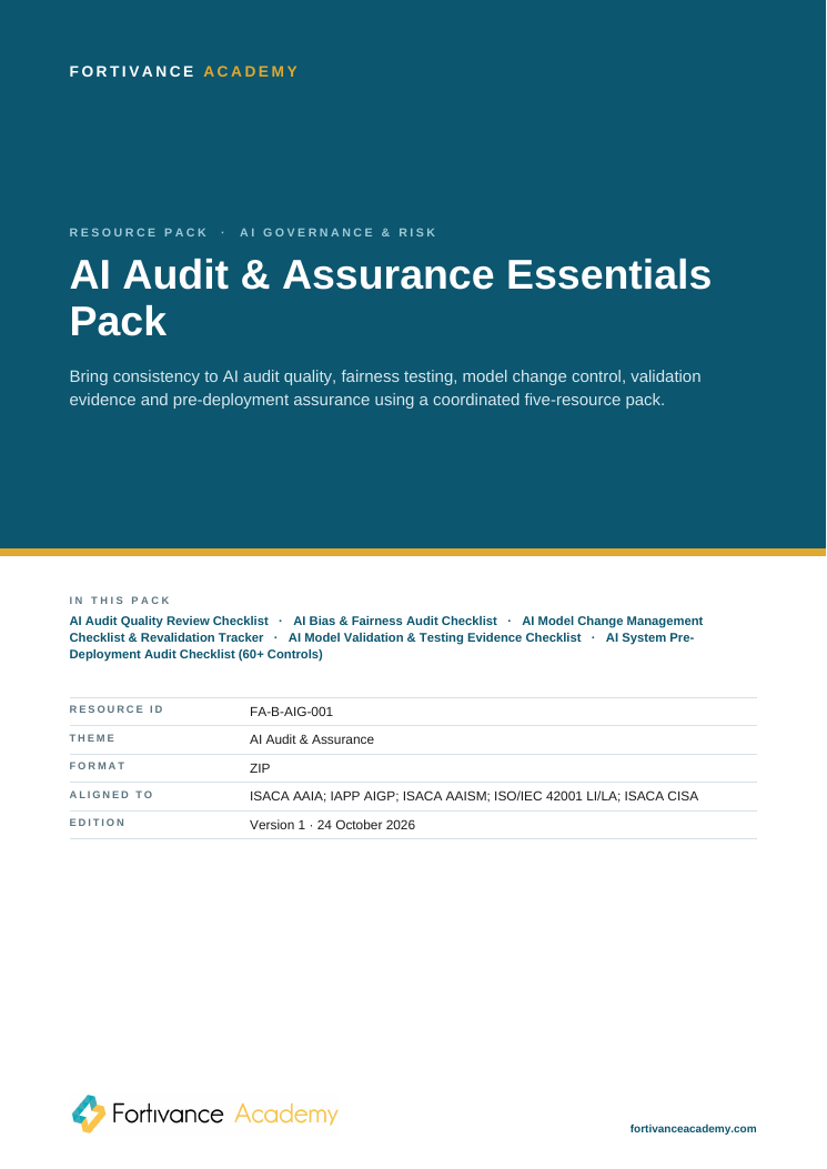 Preview of AI Audit & Assurance Essentials Pack