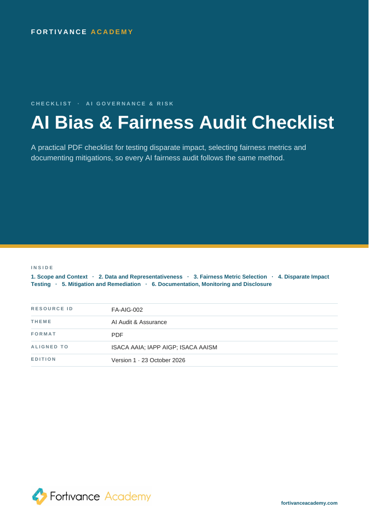 Preview of AI Bias & Fairness Audit Checklist